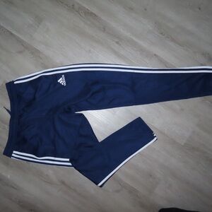 Adidas Kids Dark Blue Joggers with White Stripes